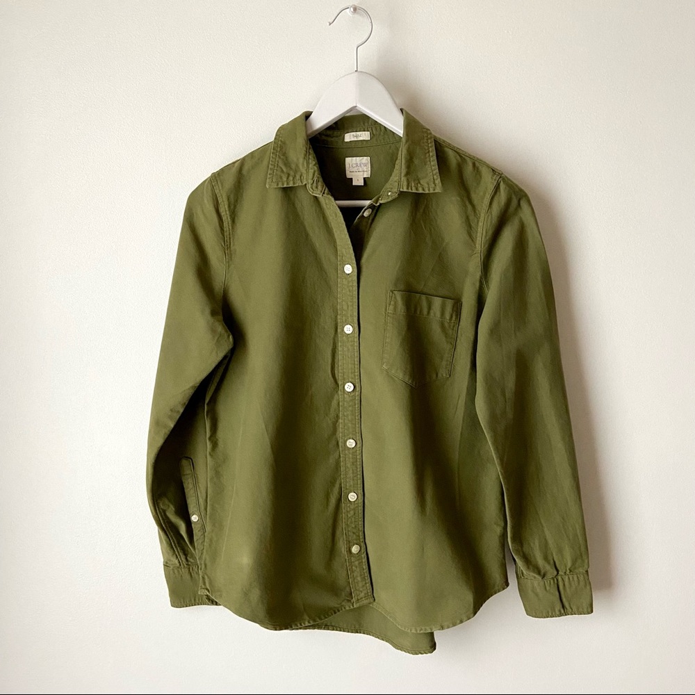 J. Crew Olive Button Down Shirt